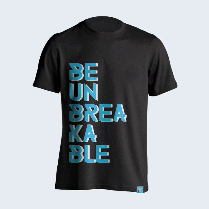 Be-Unbreakable-Charcoal-Gray-Tshirt-Front